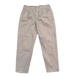 Eileen Fisher Women’s Organic Cotton Denim Tapered Pant Size 10 Tan Light Barley